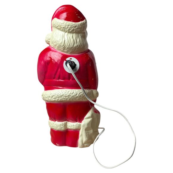 Vintage 1960s Union 13" Santa Claus Blow Mold Light Up Christmas Decoration - Picture 7 of 9
